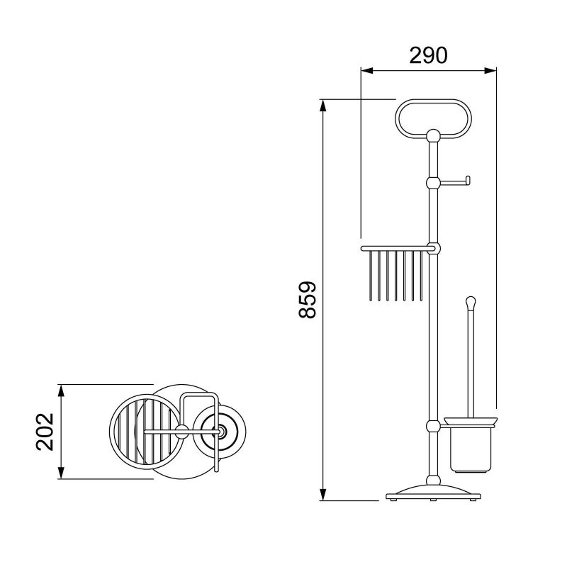 Напольная стойка Timo Nelson 150185/00 Хром