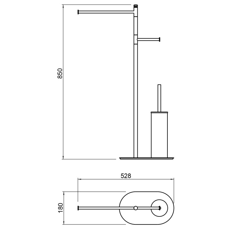 Напольная стойка Timo Saona 13085/18 Черное золото