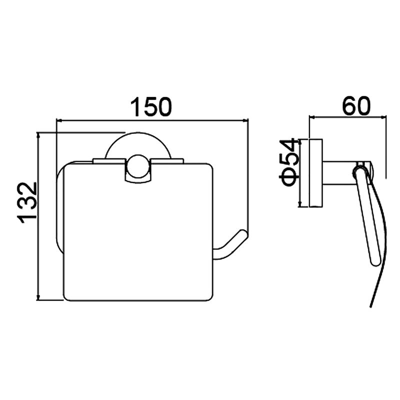 Держатель туалетной бумаги Timo Saona 13042/18 с крышкой Черное золото