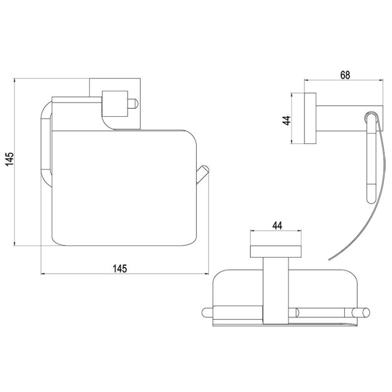 Держатель туалетной бумаги Timo Selene 17042/17с крышкой Золото матовое
