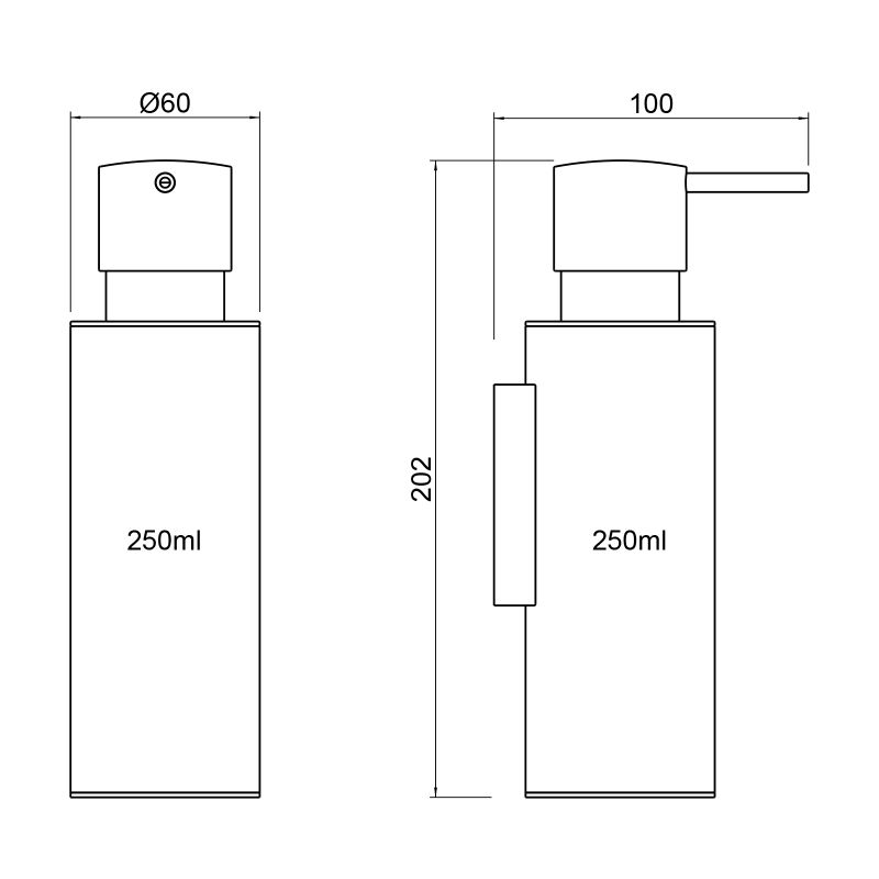 Дозатор для жидкого мыла Timo Saona 13339/03 Черный матовый