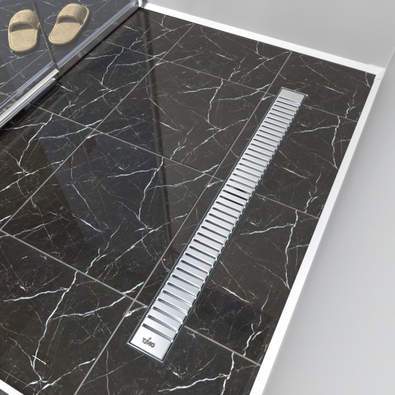 Душевой лоток Timo Standart 60 см DP20600-LG20600 с решеткой, матовый хром