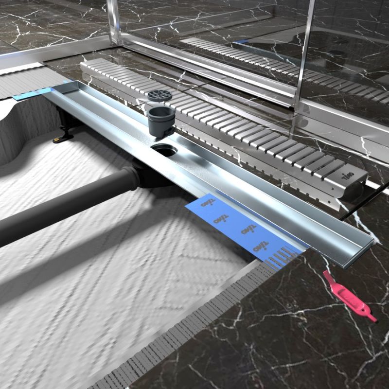 Душевой лоток Timo Standart 60 см DP20600-LG20600 с решеткой, матовый хром