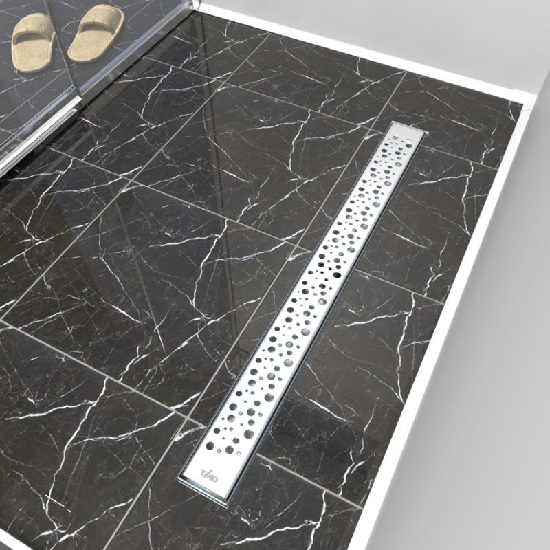 Душевой лоток Timo Standart 70 см DP20700-DR20700 с решеткой, матовый хром