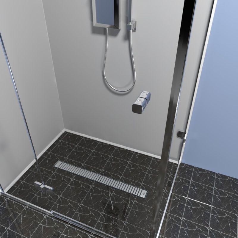 Душевой лоток Timo Standart 80 см DP20800-LG20800 с решеткой, матовый хром