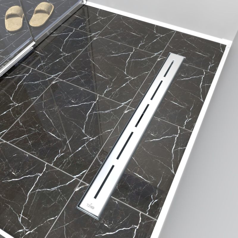 Душевой лоток Timo Standart 80 см DP20800-SG20800 с решеткой, матовый хром