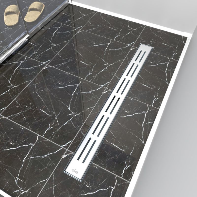 Душевой лоток Timo Standart 90 см DP20900-DG20900 с решеткой, матовый хром