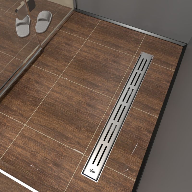 Душевой лоток Timo Eco 70 см SP10700-DG10700 с решеткой, матовый черный