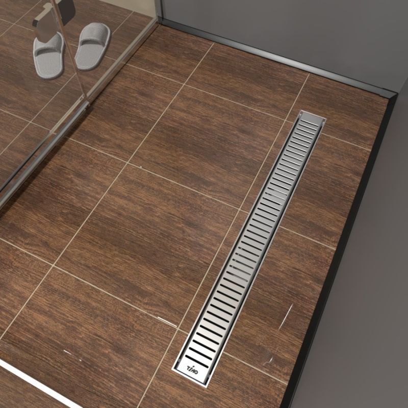 Душевой лоток Timo Eco 70 см SP10700-PC10700 с решеткой, матовый черный