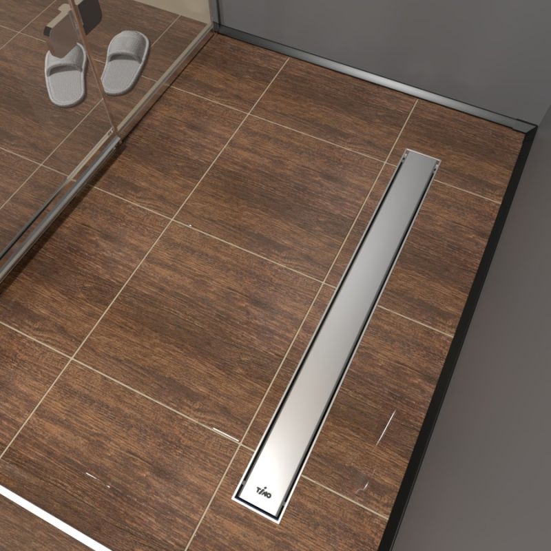 Душевой лоток Timo Eco 70 см SP10700-PG10700 с решеткой, матовый черный