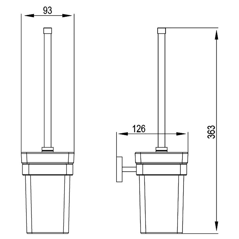 Ершик для унитаза Timo Selene 10061/00 Хром