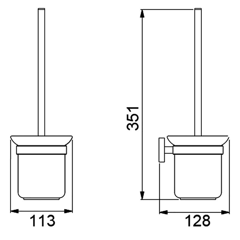 Ершик для унитаза Timo Selene 12061/03 Черный