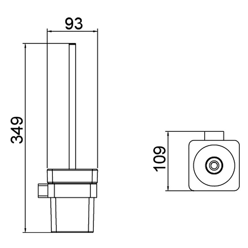 Ершик для унитаза Timo Selene 14061/03 Черный