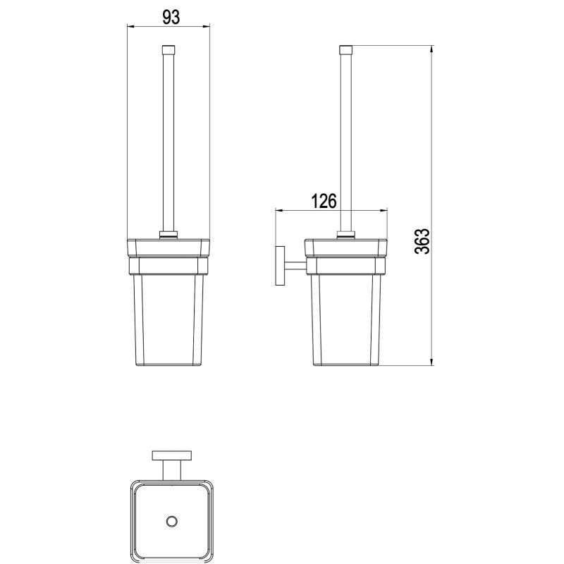 Ершик для унитаза Timo Selene 17061/17 Золото матовое