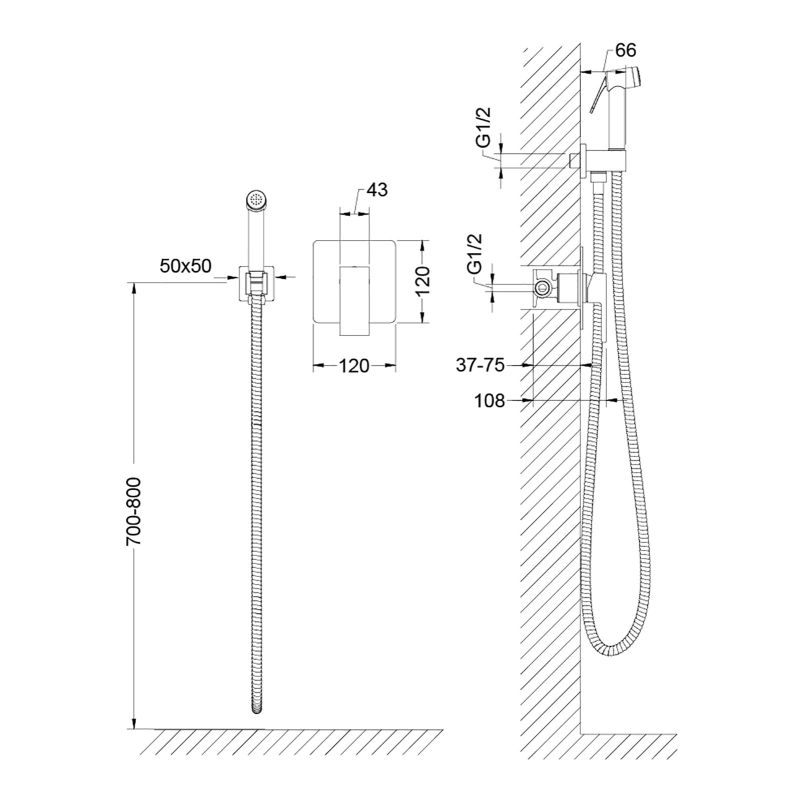 Гигиенический душ со смесителем Timo Selene 2089/00SM Хром