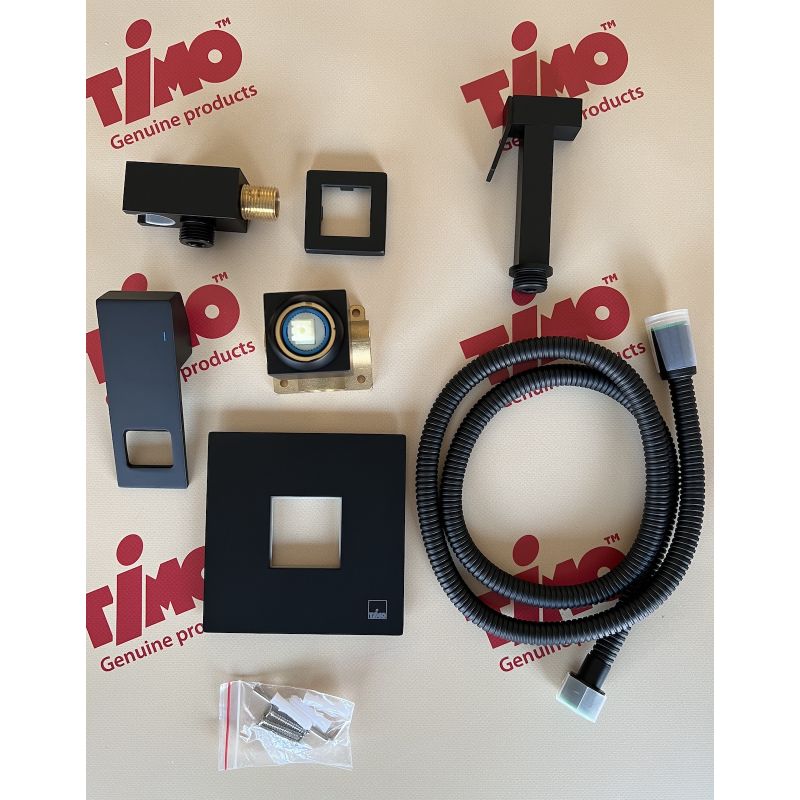 Гигиенический душ со смесителем Timo Briana 7189/03SM Черный матовый