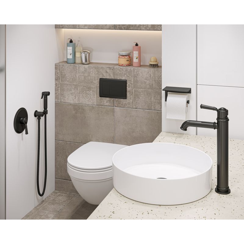 Гигиенический душ со смесителем Timo Arisa 5309/03SM Черный матовый