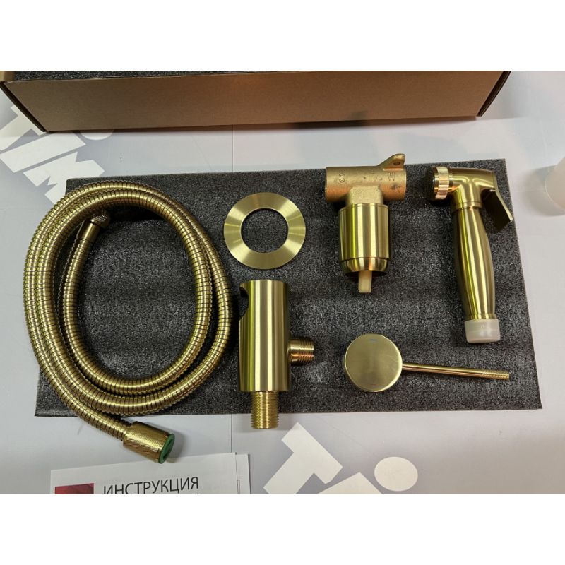 Гигиенический душ со смесителем Timo Saona 2389/17SM Золото матовое