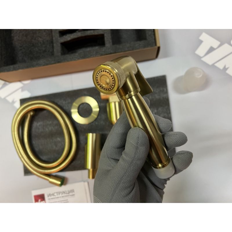 Гигиенический душ со смесителем Timo Saona 2389/17SM Золото матовое
