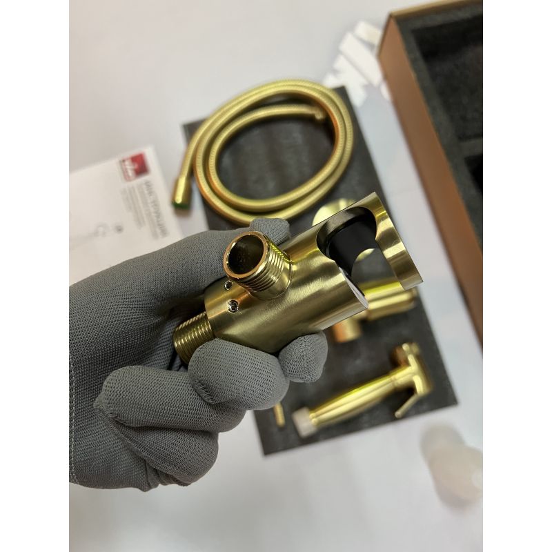 Гигиенический душ со смесителем Timo Saona 2389/17SM Золото матовое