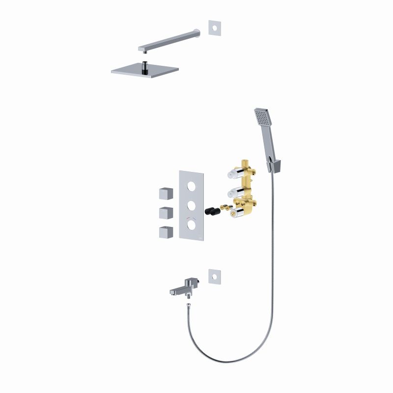 Душевая система Timo Tetra-Thermo SX-0199/00 с термостатом Хром