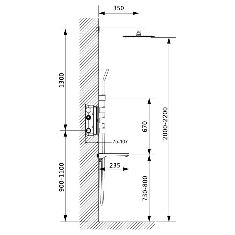 Душевая система Timo Petruma SX-5149/03SM Черный