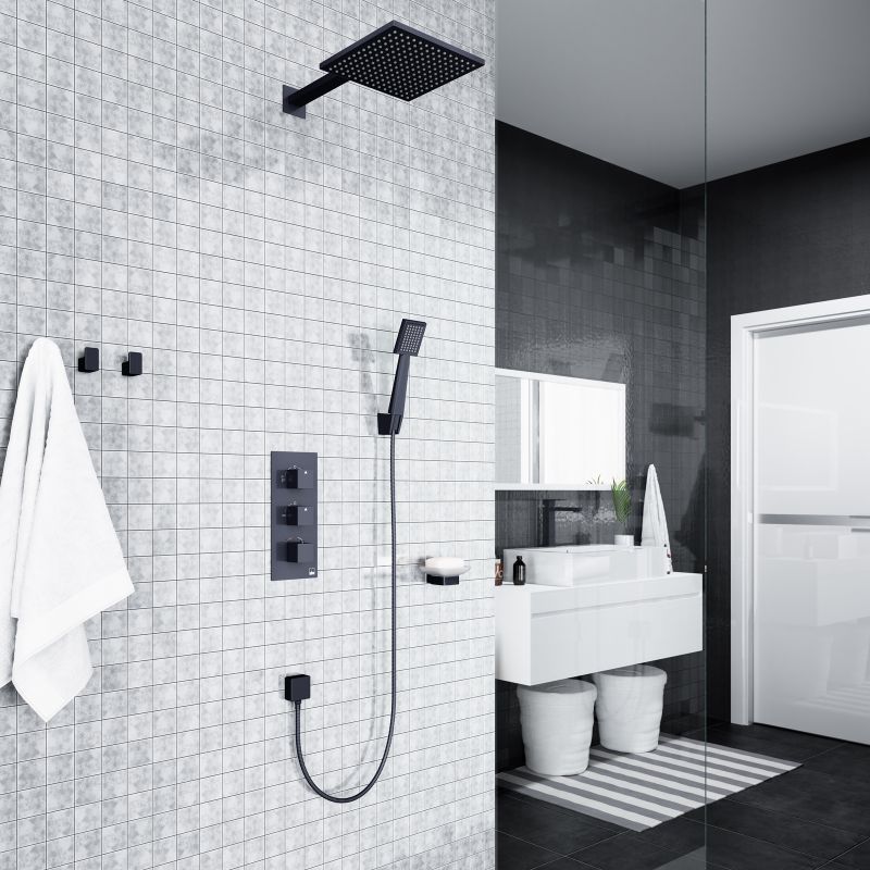 Душевая система Timo Tetra-Thermo SX-0179/03SM с термостатом Черный