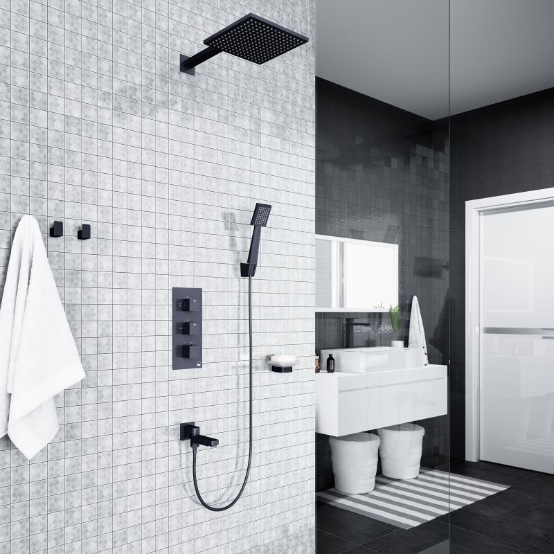 Душевая система Timo Tetra-Thermo SX-0199/03SM с термостатом Черный