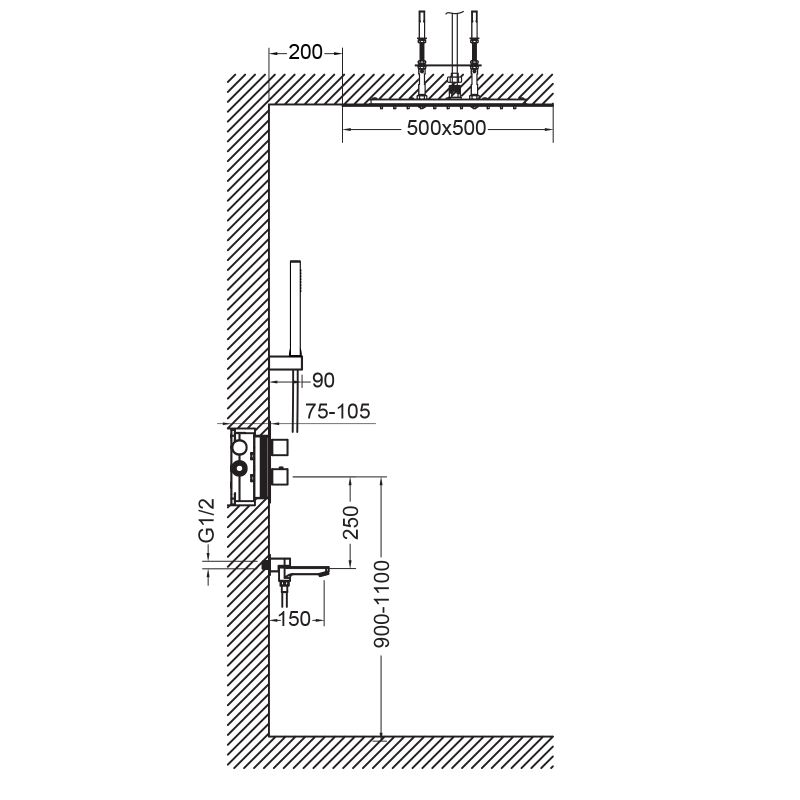 Душевая система Timo Petruma SX-5019/03SM Черный