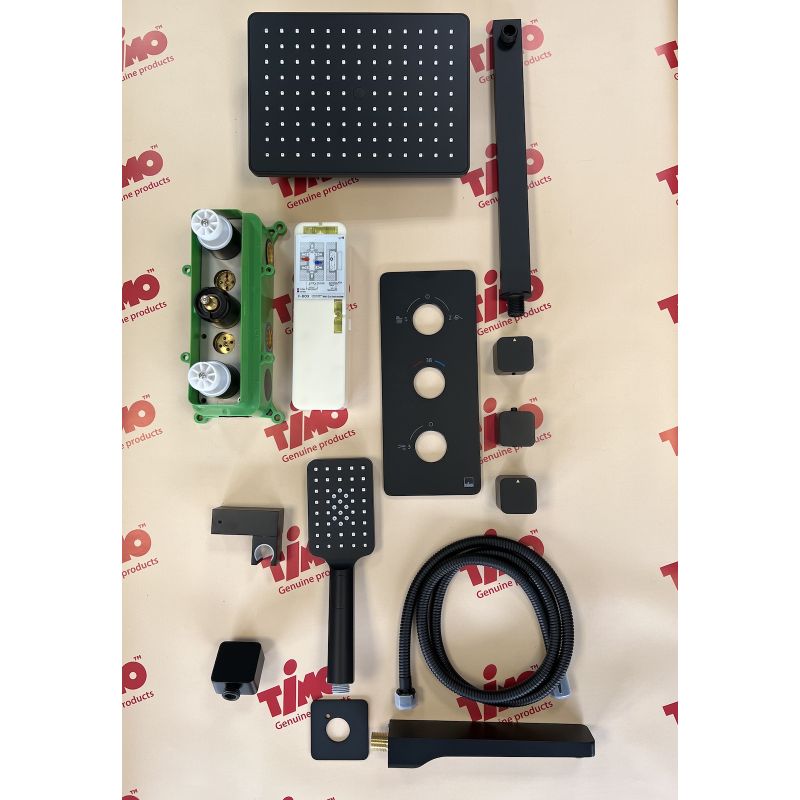 Душевая система Timo Petruma SX-5049/03SM с термостатом Черный