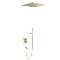 Душевая система Timo Petruma SX-5019/17SM с термостатом Золото матовое