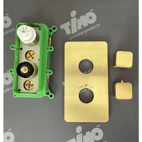 Душевая система Timo Petruma SX-5019/17SM с термостатом Золото матовое