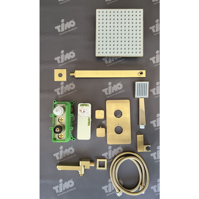 Душевая система Timo Petruma SX-5049/17SM с термостатом Золото матовое