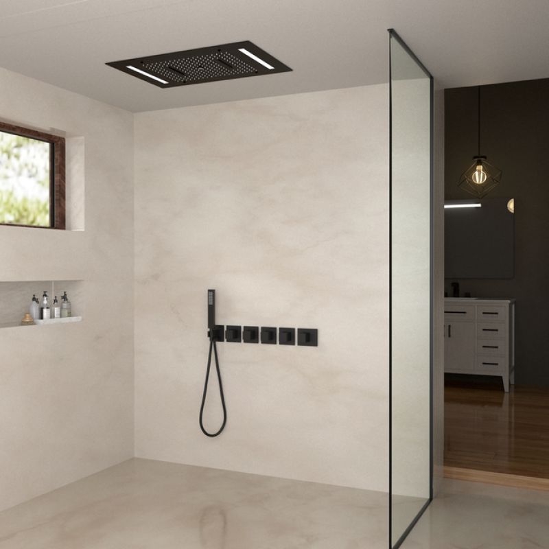 Душевая система Timo Petruma SX-5229/03SM с термостатом Черная