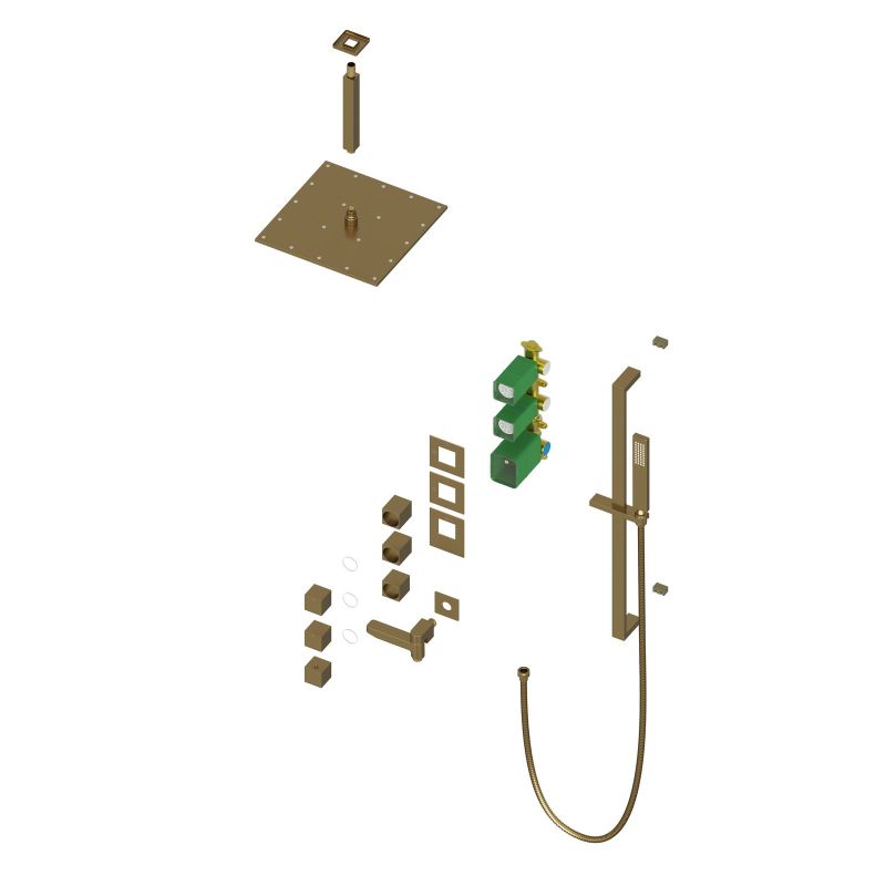 Душевая система Timo Selene SX-2239/17SM с термостатом Золото матовое