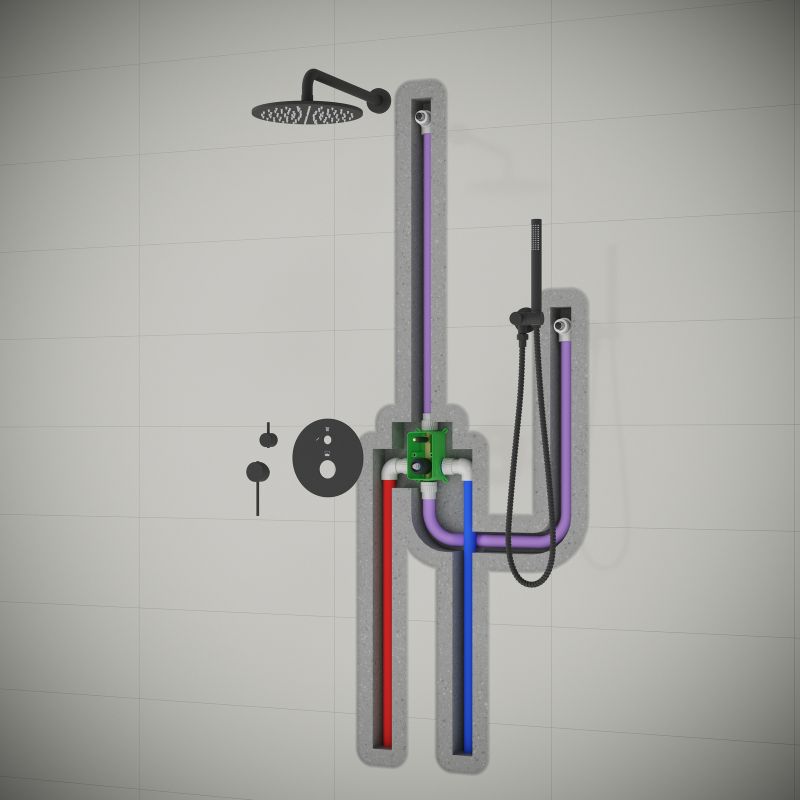 Душевая система встроенная Saona SX-2369/16SM Белый матоваый