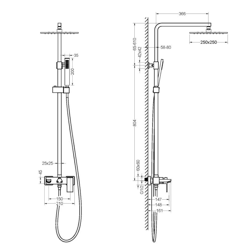 Душевая система Timo Selene SX-1030/16 Белая матовая