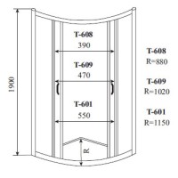 Душевой уголок ALTTI-601 Сlean Glass