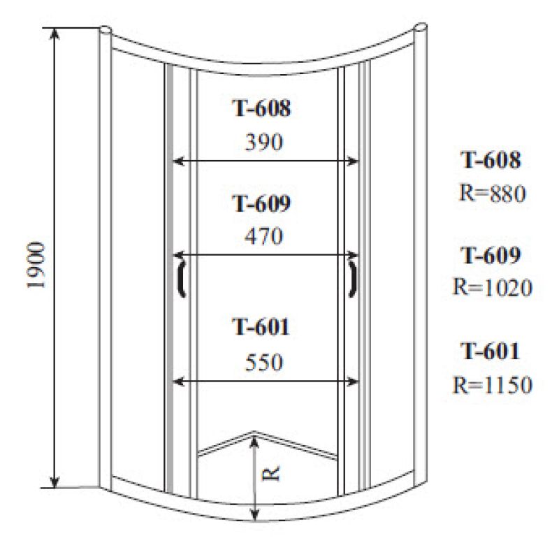 Душевой уголок ALTTI-601 Сlean Glass