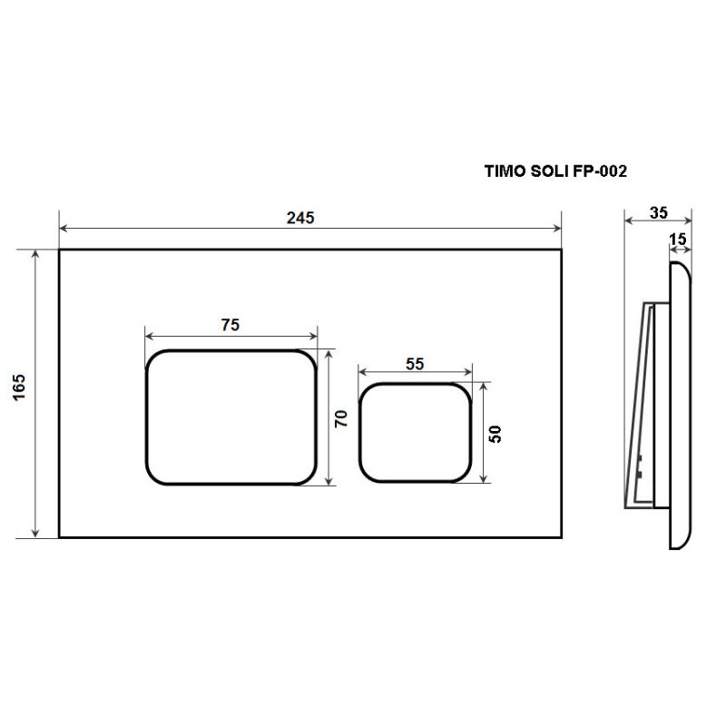 Клавиша смыва Timo Soli FP-002W Белая
