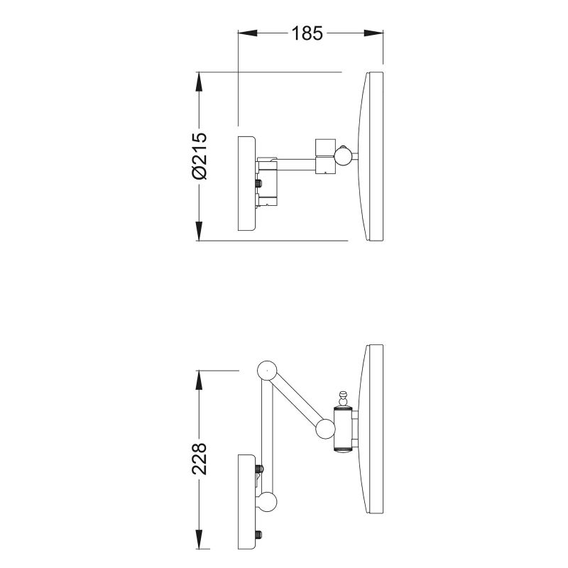 Косметическое зеркало Timo Nelson 150074/00 с подсветкой Хром