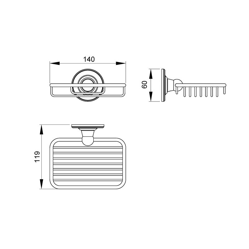 Мыльница Timo Nelson 150023/00 Хром