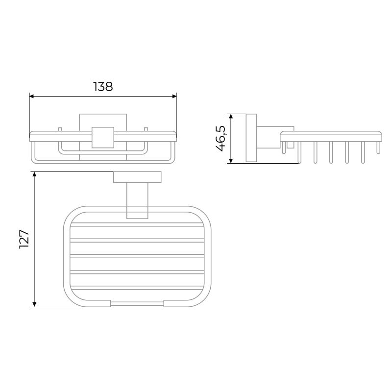 Мыльница Timo Selene 10025/00 Хром