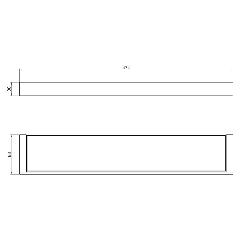 Стеклянная полка Timo Petruma 15272/03 Черная матовая