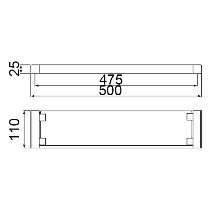 Стеклянная полка Timo Selene 17072/17 Золото матовое
