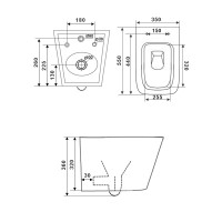 Унитаз Timo Soli TK-303 MB подвесной, с сиденьем soft-close, черный матовый