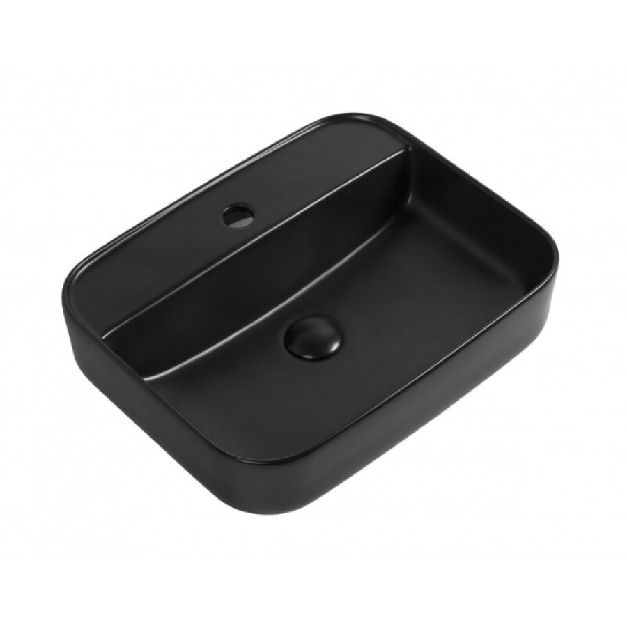 Раковина Timo Inari TK-505MB, 50.5 см, фаянс, цвет черный