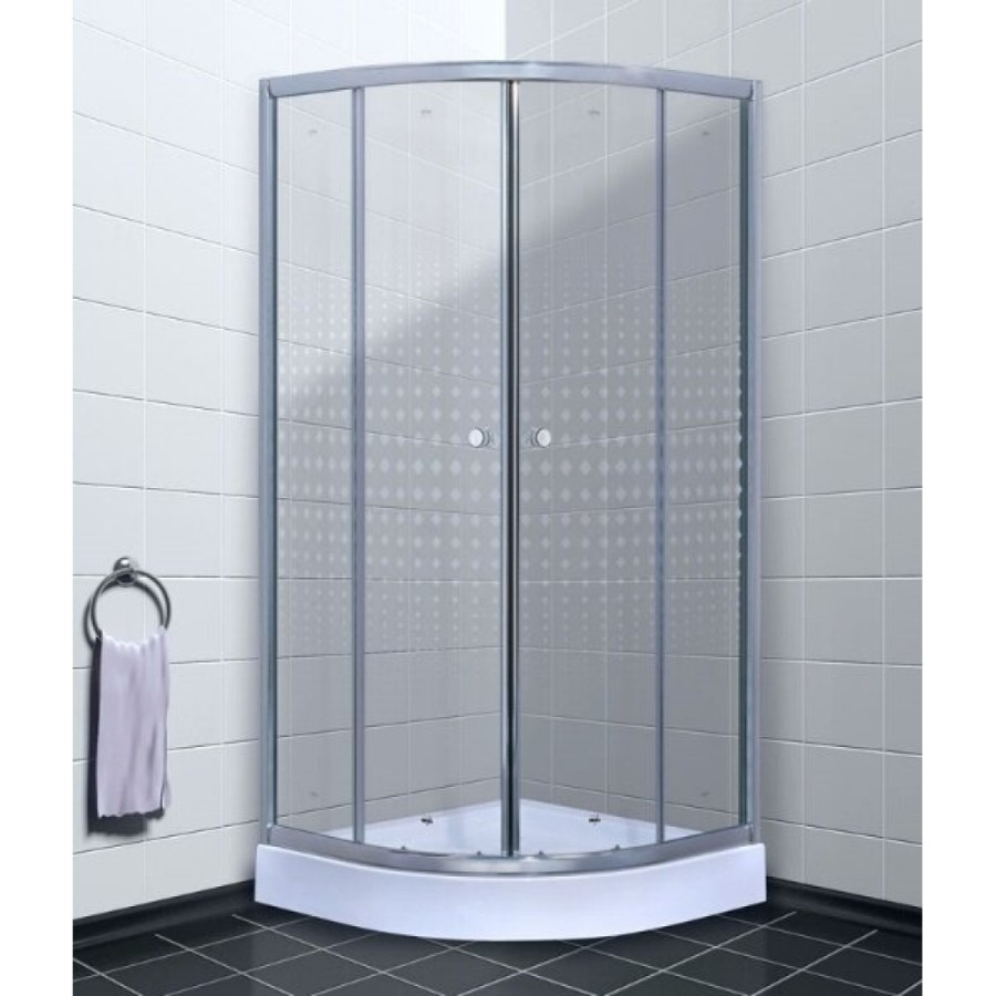 Душевой уголок Timo TL-1101 R Romb Glass, стекло прозрачное с узором, 100 х 100 х 200 см