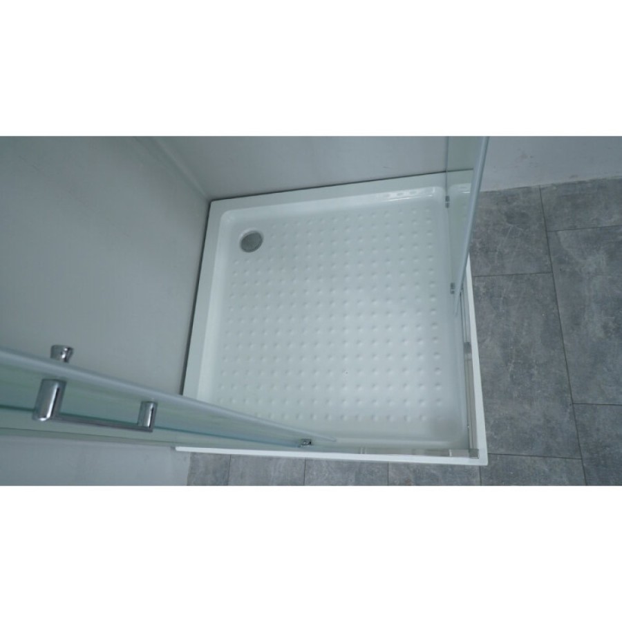 Душевой уголок Timo TL-1102F, 100 x 100 см, с поддоном, стекло матовое, профиль хром