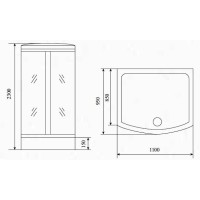 Душевая кабина Timo TL-1501 110 x 95 см (Lux)